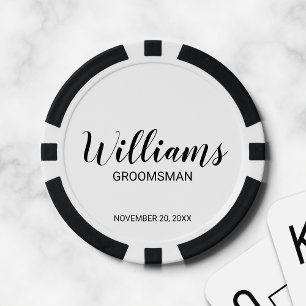 Lot De Jeton De Poker Scénario moderne - Groomsman personnalisé
