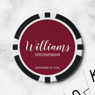 Lot De Jeton De Poker Scénario moderne - Groomsman personnalisé