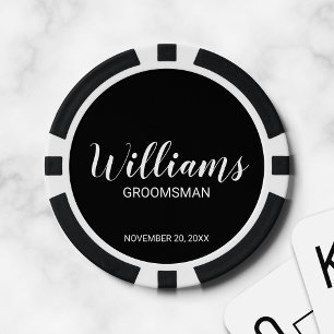 Lot De Jeton De Poker Scénario moderne - Groomsman personnalisé