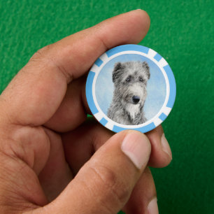 Lot De Jeton De Poker Scottish Deerhound Peinture - Cute Original Chien