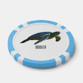 Lot De Jeton De Poker Sea turtle cartoon (Simple)