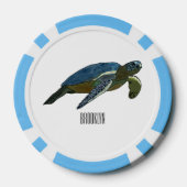 Lot De Jeton De Poker Sea turtle cartoon (Verso)