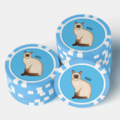 Lot De Jeton De Poker Siamese cat cartoon (Empiler)