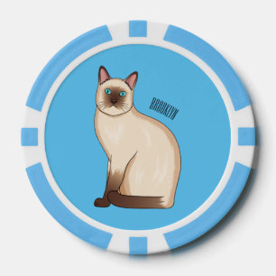 Lot De Jeton De Poker Siamese cat cartoon
