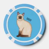 Lot De Jeton De Poker Siamese cat cartoon (Verso)