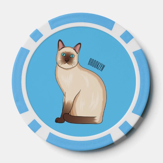 Lot De Jeton De Poker Siamese cat cartoon (Verso)