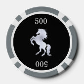 Lot De Jeton De Poker Silver Stallion Noir (Verso)