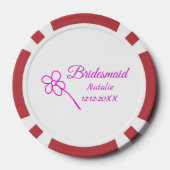 Lot De Jeton De Poker Simple minimum rose bridesmaid ajouter le nom de l (Verso)