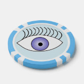 Lot De Jeton De Poker Simple oeil bleu (Simple)