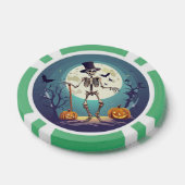 Lot De Jeton De Poker Skeleton Dansant Sous La Lune Halloween (Simple)