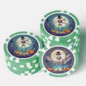 Lot De Jeton De Poker Skeleton Dansant Sous La Lune Halloween (Empiler)