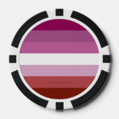 Lot De Jeton De Poker SlipperyJoe's lesbian pride flag feminine communit (Recto)