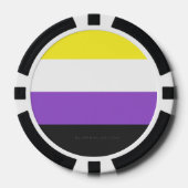 Lot De Jeton De Poker SlipperyJoe's Nonbinary Pride Drapeau gay cadeaux (Recto)