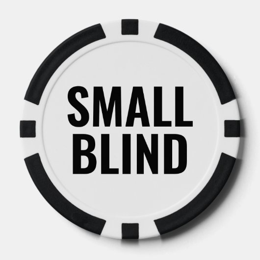Lot De Jeton De Poker Small Blind Simple Black White Text (Recto)