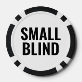 Lot De Jeton De Poker Small Blind Simple Black White Text (Verso)