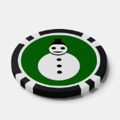 Lot De Jeton De Poker Snowman de Noël souriant (Simple)