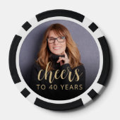 Lot De Jeton De Poker Soirée de 40e anniversaire (Verso)