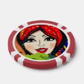 Lot De Jeton De Poker Soirée de jeu Lady Luck (Simple)