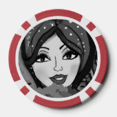 Lot De Jeton De Poker Soirée de jeu Lady Luck (Verso)