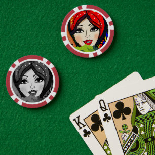 Lot De Jeton De Poker Soirée de jeu Lady Luck 