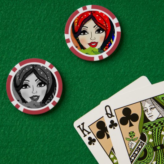 Lot De Jeton De Poker Soirée de jeu Lady Luck (Table de poker (double))
