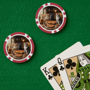 Lot De Jeton De Poker Soirée Pizza Chat,