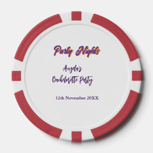 Lot De Jeton De Poker Soirées de fête nom de la fête de bachelorette dat