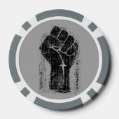 Lot De Jeton De Poker Solidarité Poing Grunge Style Distressed (Verso)