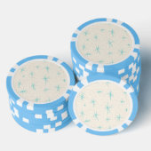 Lot De Jeton De Poker Space Age Turquoise Starburst Poker Chip (Empiler)