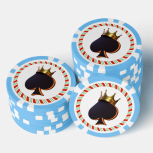 Lot De Jeton De Poker Spade personnalisée avec rendu 3D Couronne