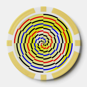 Lot De Jeton De Poker Spirales jaunes par Kenneth Yoncich