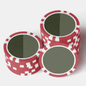Lot De Jeton De Poker Split Moss Green Custom Poker Chip (Empiler)