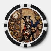 Lot De Jeton De Poker Squelette de Steampunk Cutest (Recto)