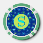 Lot De Jeton De Poker Starburst rétro du milieu du siècle (Verso)