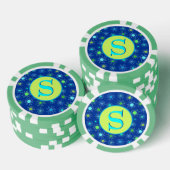 Lot De Jeton De Poker Starburst rétro du milieu du siècle (Empiler)