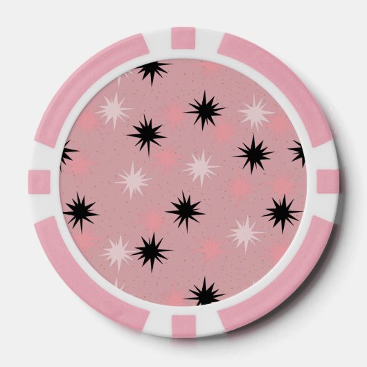 Lot De Jeton De Poker Starburst rose atomique Chips de poker (Recto)
