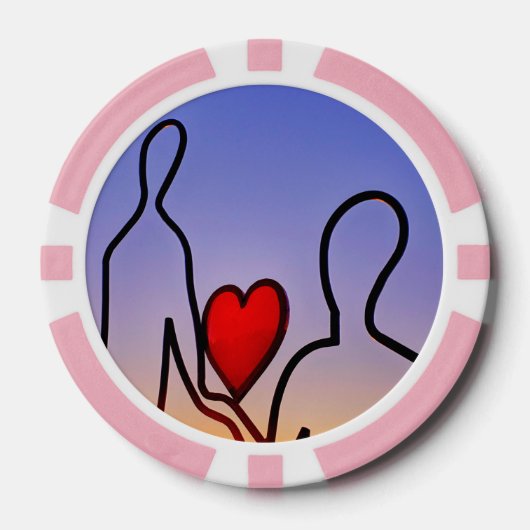 Lot De Jeton De Poker statue d'amour (Recto)