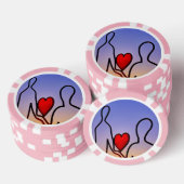 Lot De Jeton De Poker statue d'amour (Empiler)