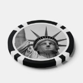 Lot De Jeton De Poker Statue noire et blanche de la Liberté (Simple)
