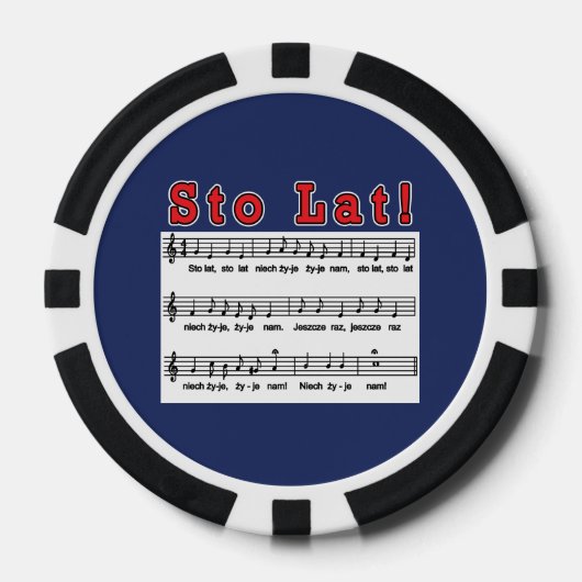 Lot De Jeton De Poker Sto Lat ! Chanson (Recto)