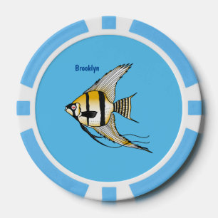Lot De Jeton De Poker Striped angelfish cartoon