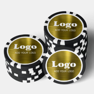 Lot De Jeton De Poker Style de métal doré personnalisé Logo Entreprise C