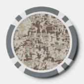 Lot De Jeton De Poker Style Désert Camouflage Numérique Pixels Décor (Verso)
