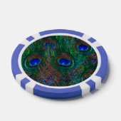 Lot De Jeton De Poker Style Etching Peacock de minuit (Simple)