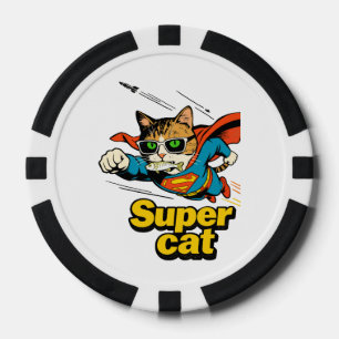 Lot De Jeton De Poker Super Chat Volant avec Poisson