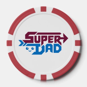 Lot De Jeton De Poker Super Papa Joueur Cadeau – Mignon Rétro