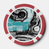 Lot De Jeton De Poker Surface Current – Abstract Flow & Structure Poker  (Verso)