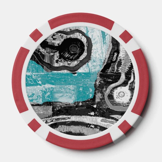 Lot De Jeton De Poker Surface Current – Abstract Flow & Structure Poker (Verso)