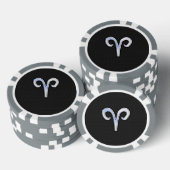 Lot De Jeton De Poker Symbole de Chrome Like Aries Zodiac (Empiler)