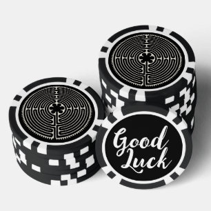 Lot De Jeton De Poker Symbole de géométrie sacrée - Chartres Labyrinthe 